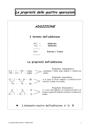 proprietà 4 operazioni