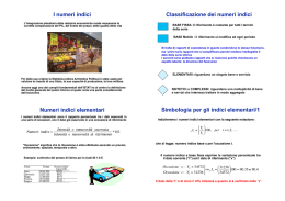 numeri indici - Dipartimento di Economia, Statistica e Finanza