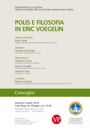 POLIS E FILOSOFIA IN ERIC VOEGELIN