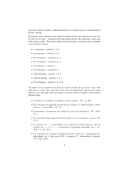 La prova scritta constera` indicativamente di 4 esercizi ed avra` una