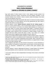 per il tavolo regionale contro la violenza su donne e minori