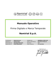 Manuale Operativo Firma Digitale e Marca Temporale Namirial S.p.A.