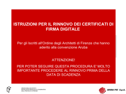 istruzioni per il rinnovo della firma digitale