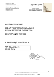 Ing. Fabio Gentile Ing. Fabio Gentile CAPITOLATO LAVORI PER LA