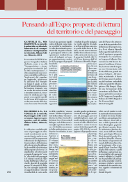 Pensando all`Expo: proposte di lettura del territorio e del paesaggio