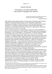 D`Annunzio e la sintassi della follia