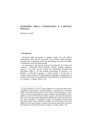 Economia della conoscenza e capitale sociale