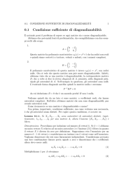 0.1 Condizione sufficiente di diagonalizzabilit`a