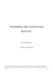 Economia del Paesaggio Agrario, di Tiziano Tempesta