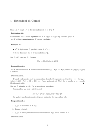 1 Estensioni di Campi