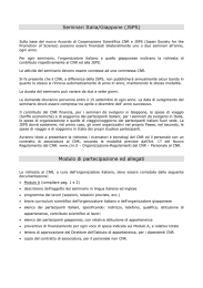 Seminari Italia/Giappone (JSPS) Modulo di partecipazione ed