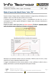 Stato d`usura dei dischi freno “min. TH”