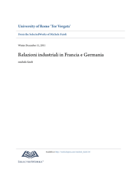 Relazioni industriali in Francia e Germania - SelectedWorks