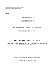 Autostima e matematica : "Ero scoraggiato, non credevo in