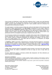 www.insinkerator.it Il tema toccato da InSinkErator è quello caldo