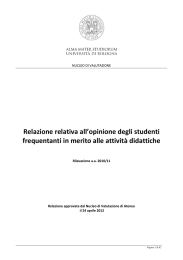 Relazione Opinione Studenti frequentanti 1011