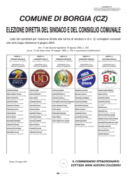 Liste dei candidati per l`elezione diretta alla