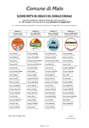 Liste dei candidati per l`elezione diretta alla carica