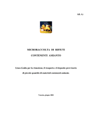 microraccolta di rifiuti contenenti amianto