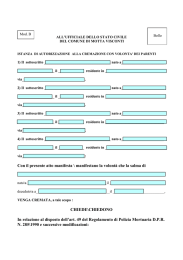 cremazione con volont&agrave; dei parenti