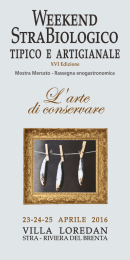 Weekend StraBiologico L`arte di conservare