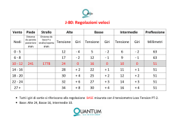 J-80 Regolazioni veloci