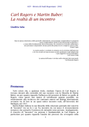 Carl Rogers e Martin Buber: la realtà di un incontro