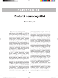 Disturbi neurocognitivi