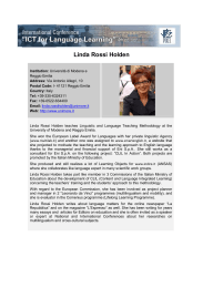 Linda Rossi Holden - Pixel International Conferences