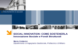 SOCIAL INNOVATION: COME SOSTENERLA Innovazione Sociale e