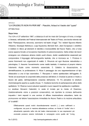 “LA CRUDELTÁ NON FA PER ME” - Pasolini, Artaud e il teatro del