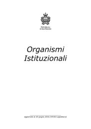 Organismi Istituzionali - Consiglio Grande e Generale