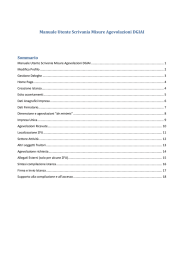 Manuale Utente Scrivania Misure Agevolazioni DGIAI Sommario