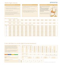 Tabella Taglie Amoena Come individuare la corretta taglia di protesi