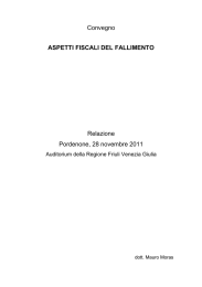 Aspetti fiscali nel fallimento - ordine dei dottori commercialisti e degli