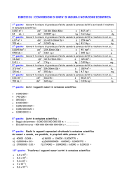 4° quesito: Converti le misure di grandezze fisiche usando le