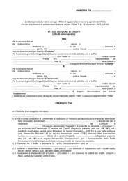 Modello Standard retrocessione del credito