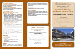 Brochure Otorinolaringoiatria Tolmezzo