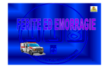 FERITE ED EMORRAGIE - Misericordia Pontremoli