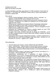 CV prof.ssa Maria Luana Belli - Liceo Scientifico GIOVANNI KEPLERO