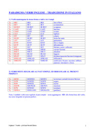 PARADIGMA VERBI INGLESE – TRADUZIONE IN ITALIANO