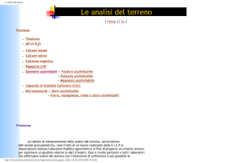 Le analisi del terreno