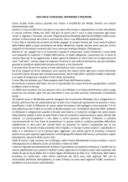zica virus: conoscere, informare e prevenire