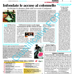 Infondate le accuse al colonnello