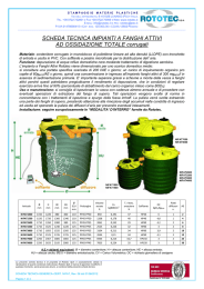 SCHEDA TECNICA IMPIANTI A FANGHI ATTIVI AD