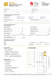 TESTATE MECCANICHE MECHANICAL CHUCKS ENQUIRY FORM