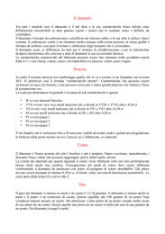 Il diamante Purezza Colore Peso