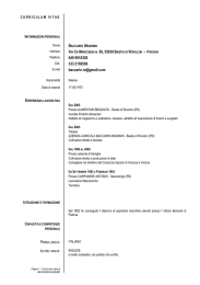 Curriculum vitae - Comune di Rovolon