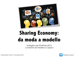 Sharing Economy: da moda a modello