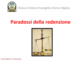 Paradossi della redenzione - Chiesa Cristiana Evangelica ADI